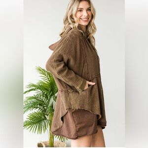 Oli & Hali Brown Hooded Jacket